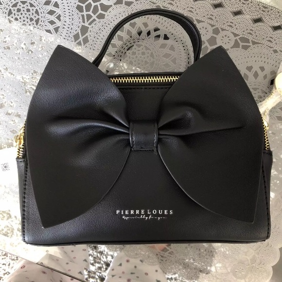 Black Big Bow Small Crossbody Shoulder Bag Handbag - Picture 6 of 11